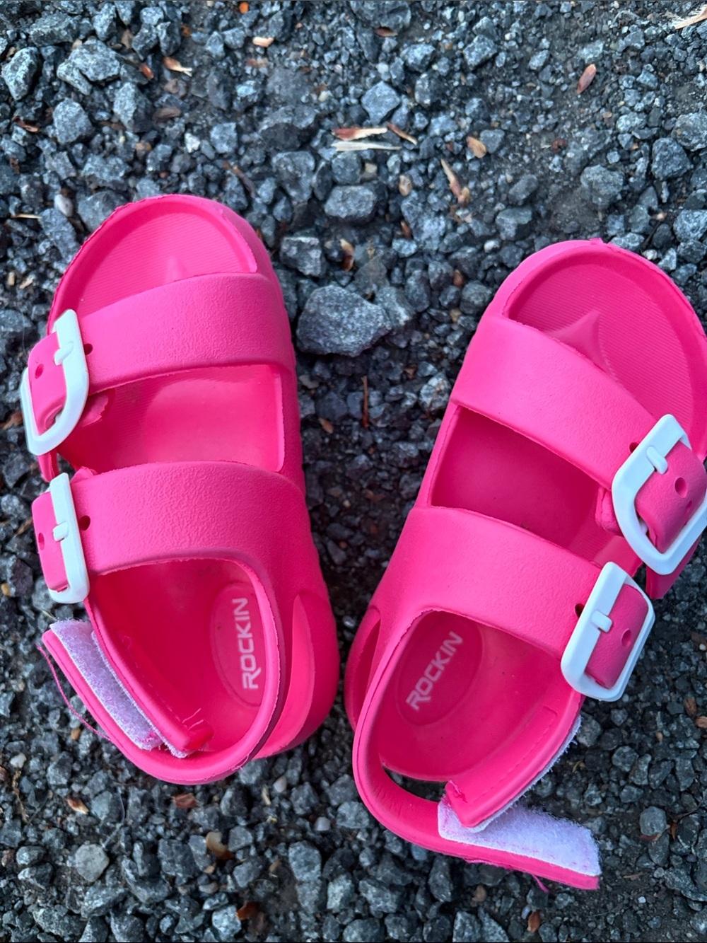 Rockin Bright Pink Kids Adjustable Sandals